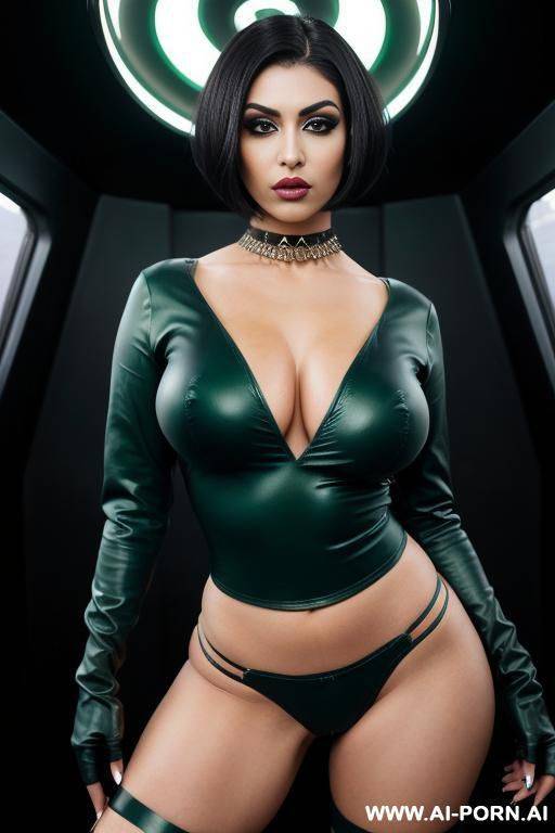 her breasts are bigger than her head. medium length short purple blunt cut hair. thick black straight hair. gigantic tits. big blue eyes. thick black eyebrows. long black eyelashes. long thick - #main