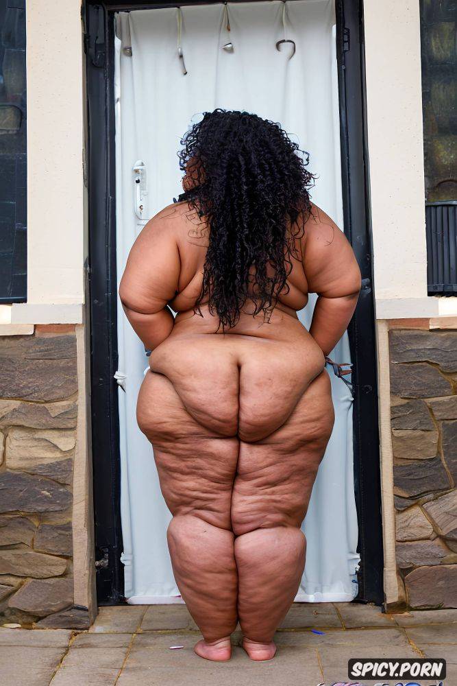 obese flabby belly skin, massive sagging belly layers, naked - #main