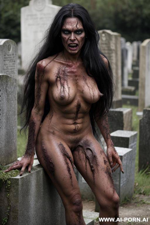 ((a female angry zombie, with sharp teeth)), (hairy armpits), very hairy pussy ((really hairy)) (((hairy more ever))) ((thick long hair on pussy)), (((super dirty body, extreme dirty, dirty face))), (extreme hairy) - #main