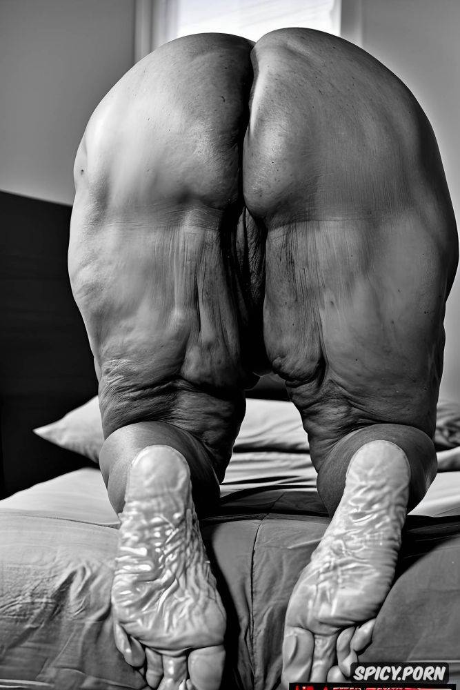 mascara, oiled, bodybuilding, huge legs, full nude, direct eye contact - #main