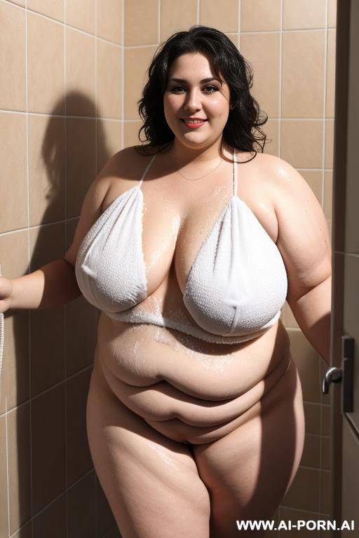 fat woman shower - #main