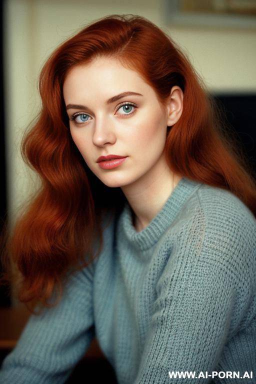 170s. 176. vintage, retro. 18 years old. cutie babe face. sweater. without makeup. natural beauty. - #main