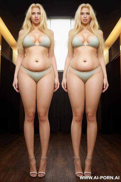 giant, tall blonde, long legs, bloated belly - #main