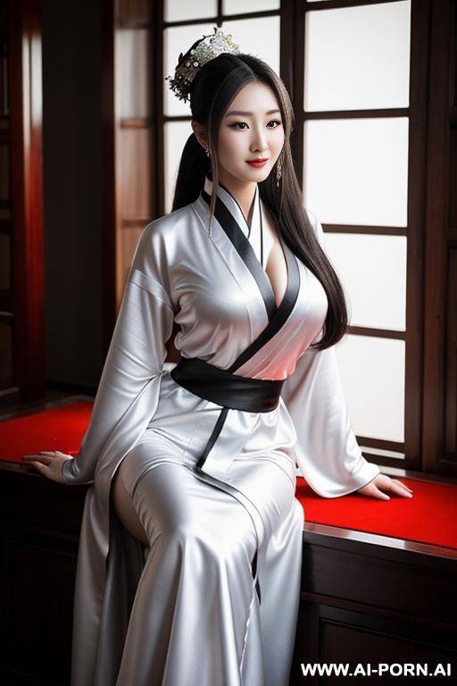 woman extremely white skin, beautiful make up, god princess woman, full uniform ancient chinese fairy tales, silk, female tao monks in chinese mythology, winter, room ancient chinese house, chinese popular actors, - #main
