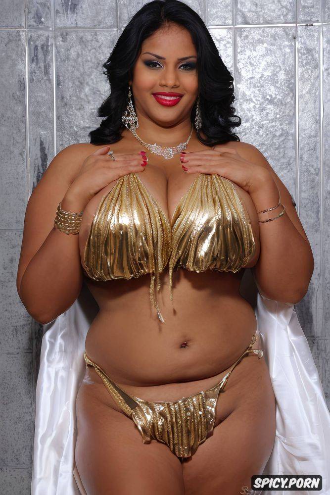 ruby necklace, color photo, very wide hips, busty, emerald bracelet - #main