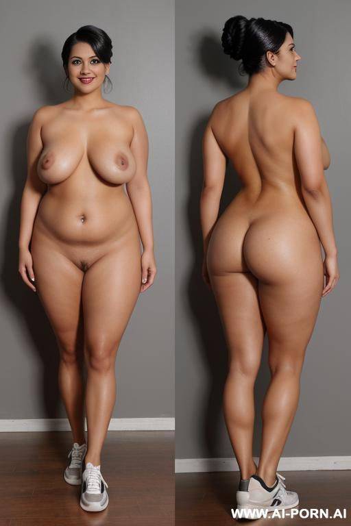 naked woman in sneakers - #main