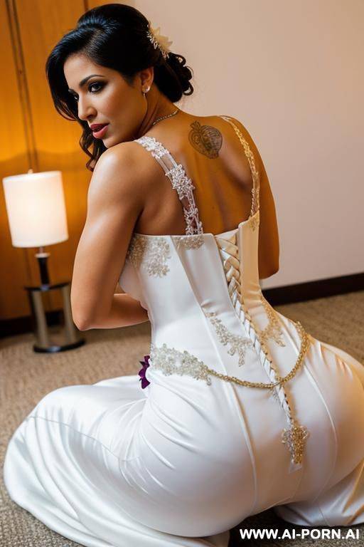 fit puerto rican woman in a wedding dress having anal sex - #main