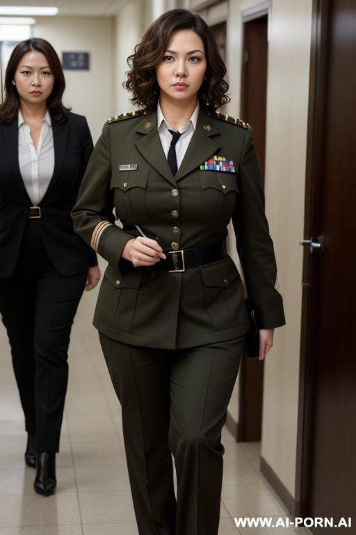 reporting to work, wearing a military uniform, notebook in hand, pen in hand - #main