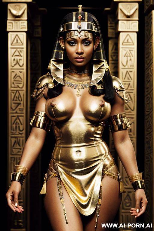 large breast woman metallic gold - #main