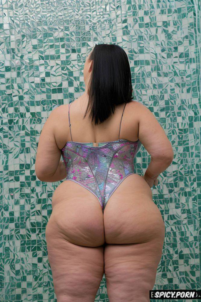 big round ass, huge round hips, hyperrealistic, leotard, high res - #main