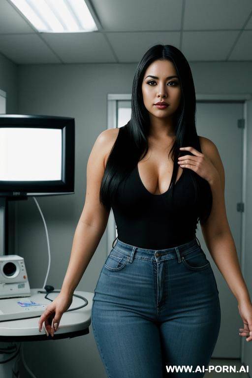 beautiful, mexican, tight shirt, wide circular hips, pear shaped, drinking potion - #main