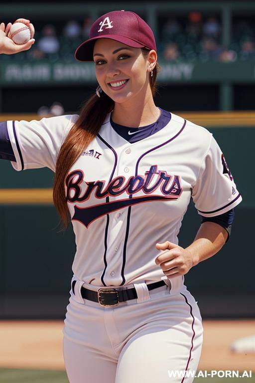 (realistic baseball jersey), (tight baseball pants), (baseball hat), realistic baseball uniform, (jersey is tucked in) - #main