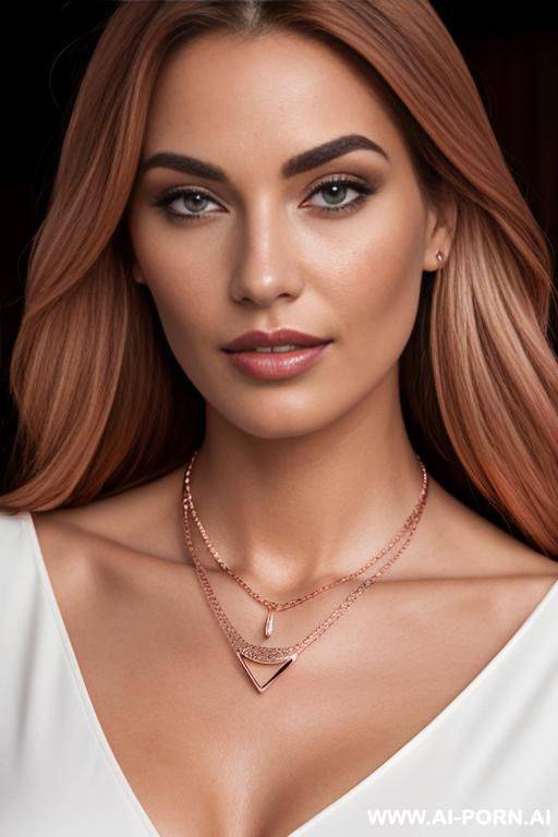 rose gold necklace, s - #main