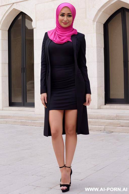 wearing hijab, wearing high heels, - #main