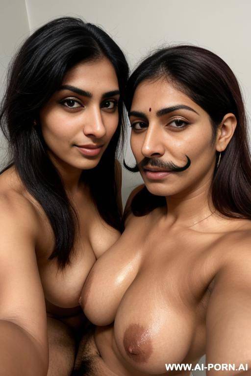 two beautiful lesbian milfs with mustache wearing only a hijab with hairy pussy and hairy legs and hairy arms and hairy chest - #main