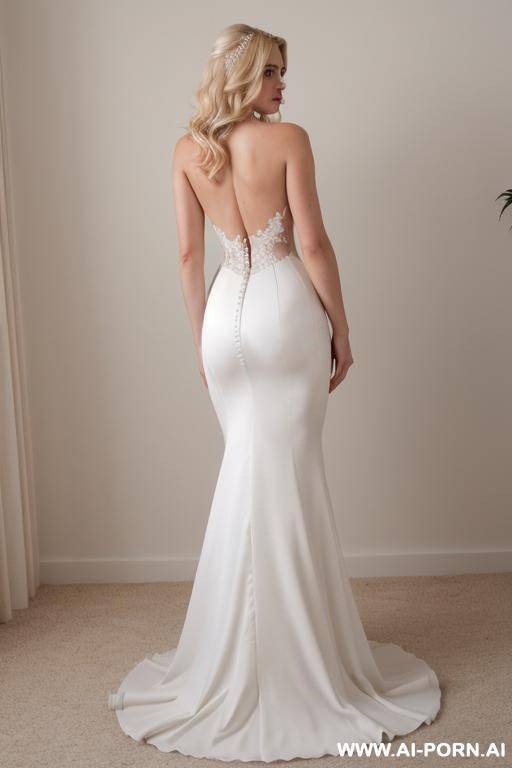 blonde woman, wedding dress, (legs spread), (naked ass) - #main