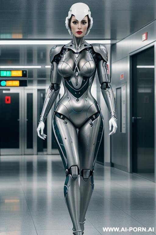 immagine realistica e naturale di elevata qualità, beautiful robot corpo cyborg meccanico in latex - #main