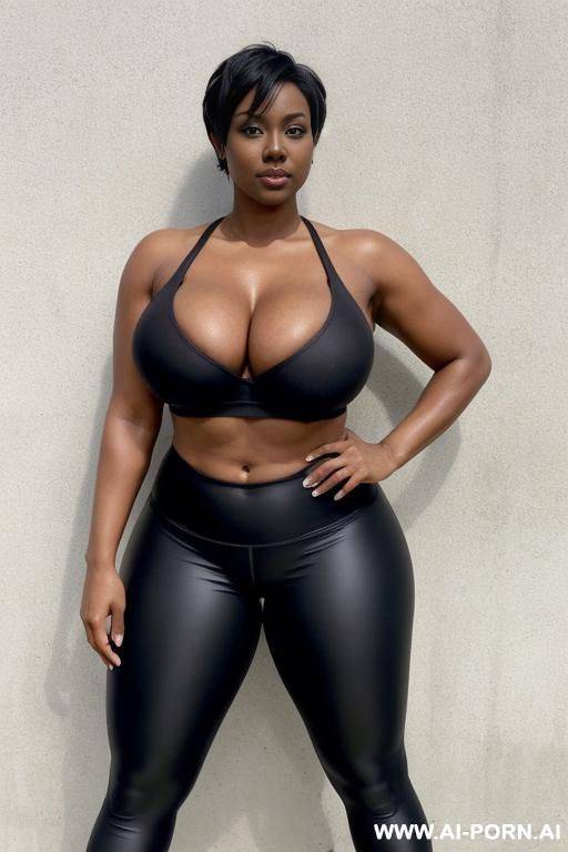sexy bimbo milf, aged milf, matured milf, thot, really dark black skin, deep dark black skin color, ultra thicc, bulked up thighs, extremely gigantic boobs, perfect eyes, topless, topless, topless - #main