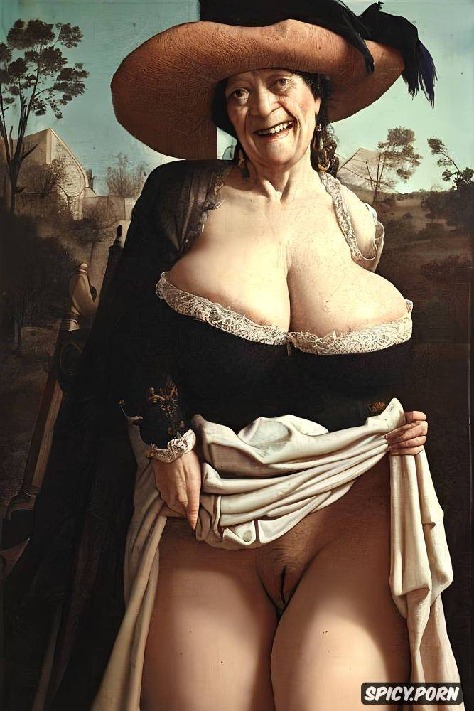 giant and perfectly round areolas very big fat tits, victorian style - #main