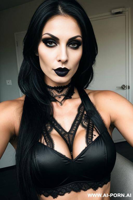 goth athlete, sexy face, lace, tall - #main