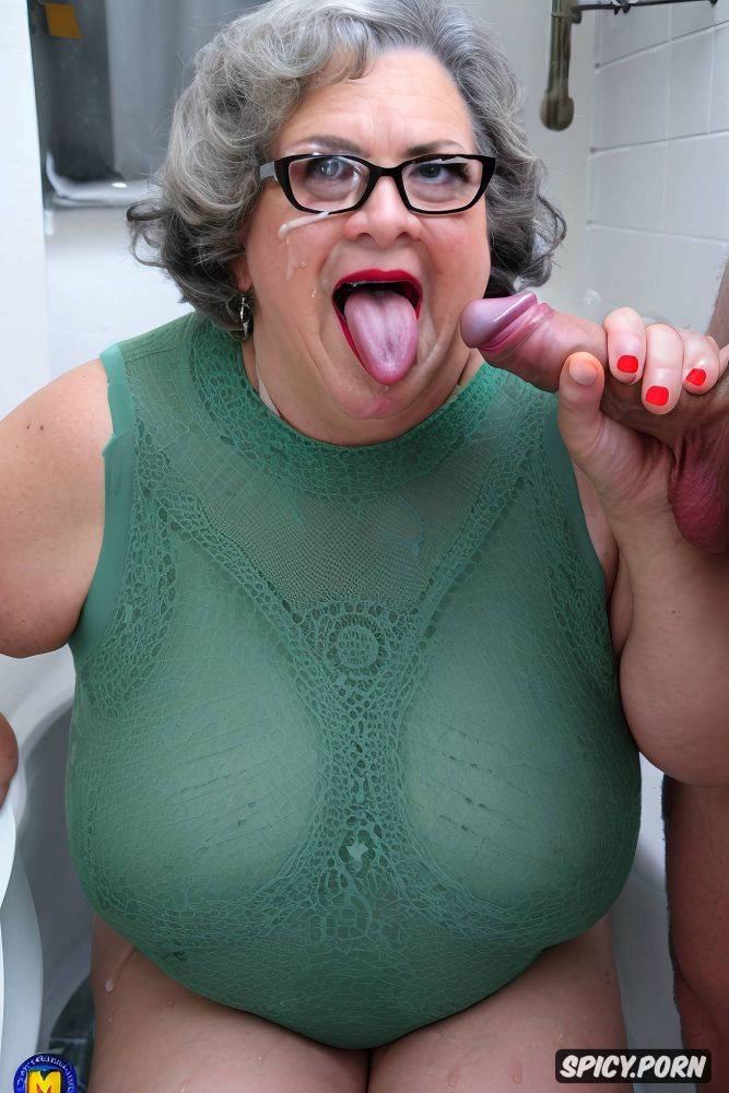 pov, masterpiece, short gray hair, in the toilet, old senior grandmothers - #main