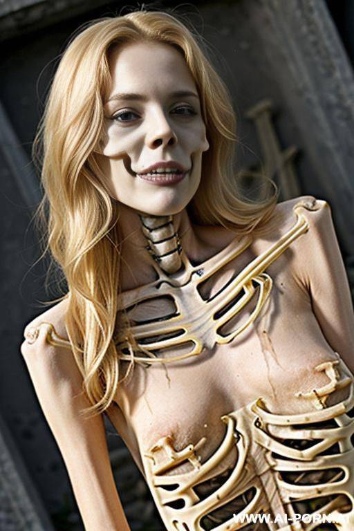 (((blonde woman fucking with female skeleton))) - #main