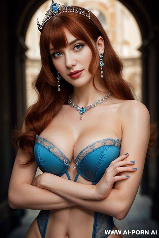 princess, facial, cum covered face, cum dripping, glamorous face, necklace, earrings, redhead - #main