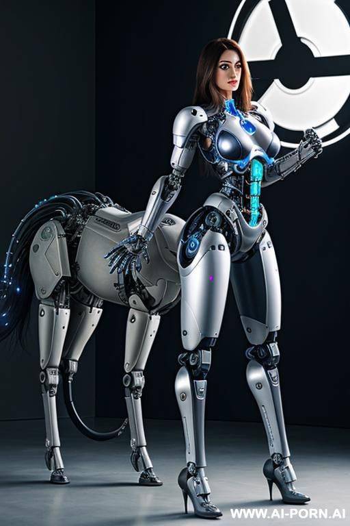 beautiful female taur cyborg robot with beautiful four legs - #main