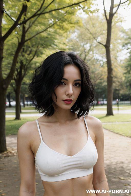 short hair, skin, black clothes - #main