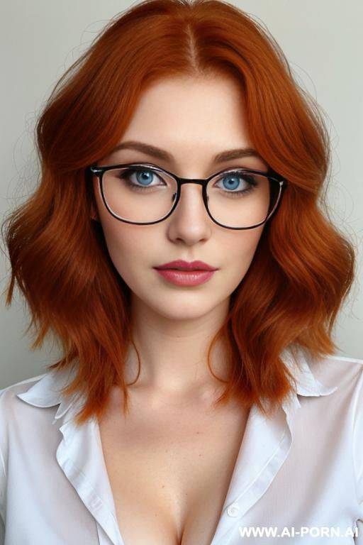 (thick rimmed glasses) (perfect makeup) - #main