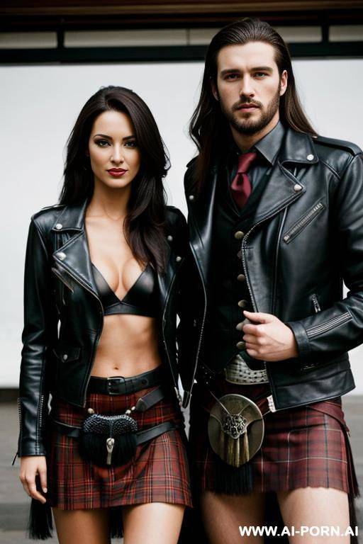 long haired guy in kilt and leather jacket - #main