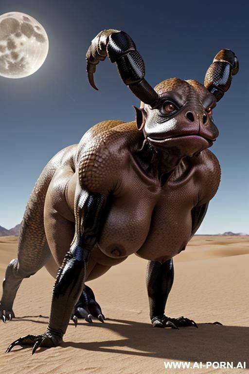 imaginary image: woman on all fours pose (very realistic photo), scorpion (huge monster) fucks a woman (penetration from behind) (giant dick), scorpion shoved the tip of his tail into the woman - #main