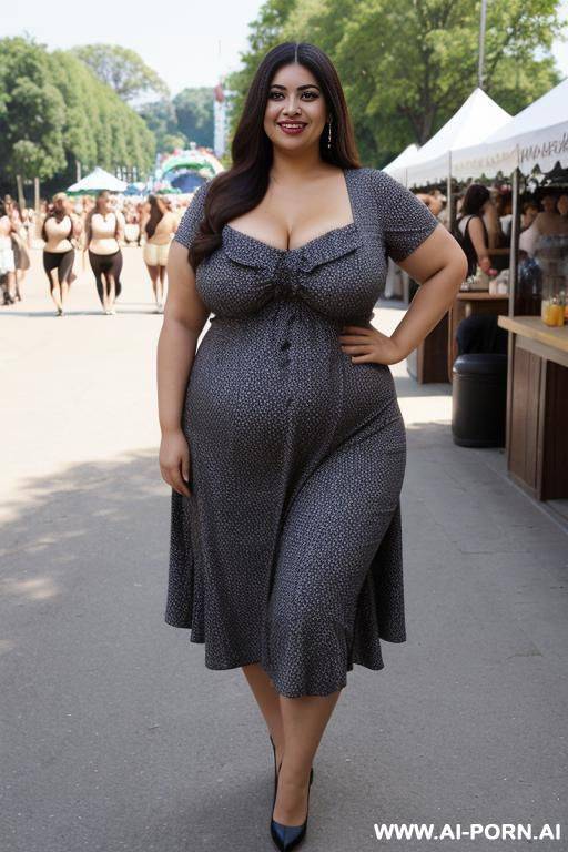 rotund figure, huge hourglass wide body, mexican, masterpiece supermodel, huge nose, chicana, chola, hot, pear shaped, wide hips, huge thighs - #main