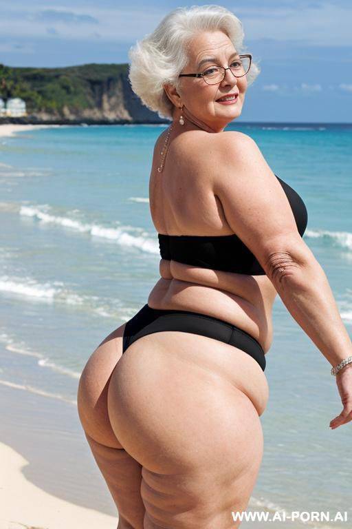 fat granny. dance in the beach. and fuck her big chubby ass. - #main