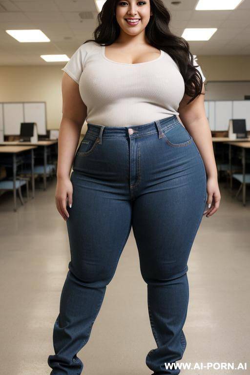 mexican, supermodel, chola, chicana, extremely wide hips, very nerdy, big nose, long hair, high rise jeans, laboratory, extra thicc - #main
