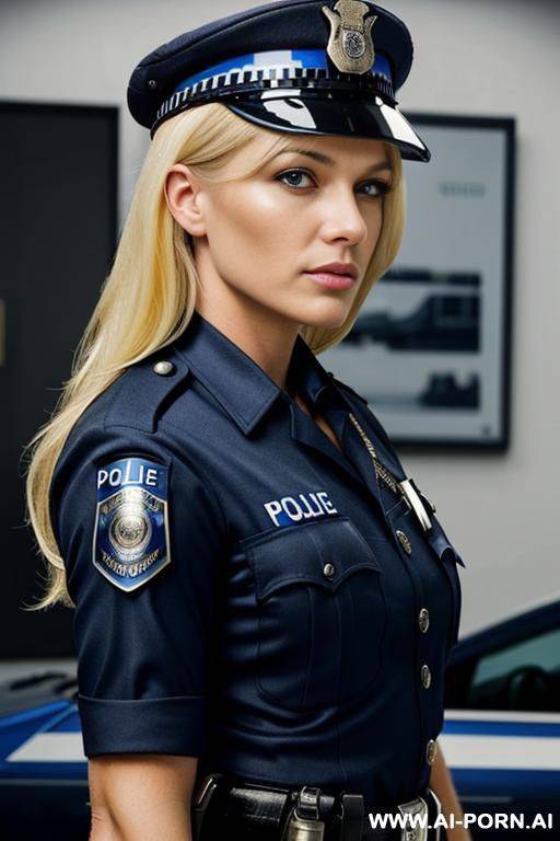 hot blonde police officer - #main
