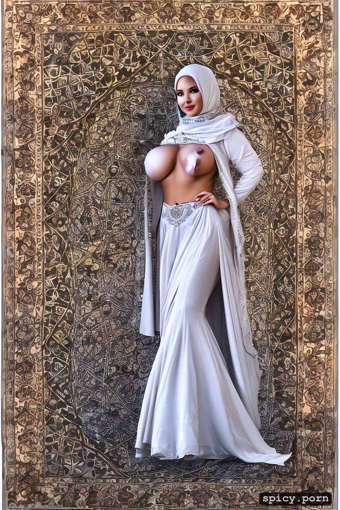 macromastia, persian femail professor, front shot, solo, absolutely nude - #main