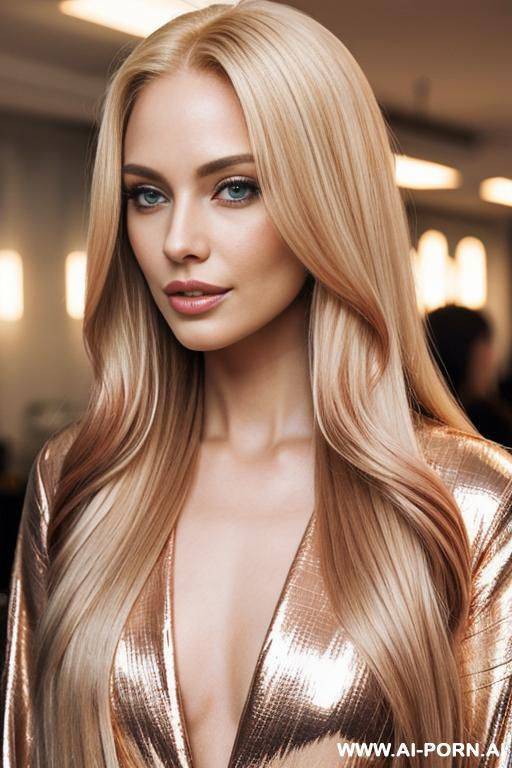 golden hair, long hair, long blonde hair, healthy hair, rose gold - #main