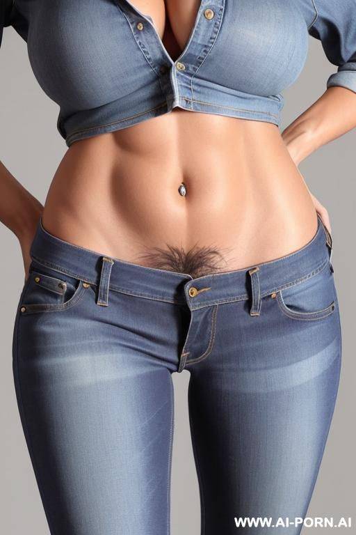 hairy pussy in open jeans - #main