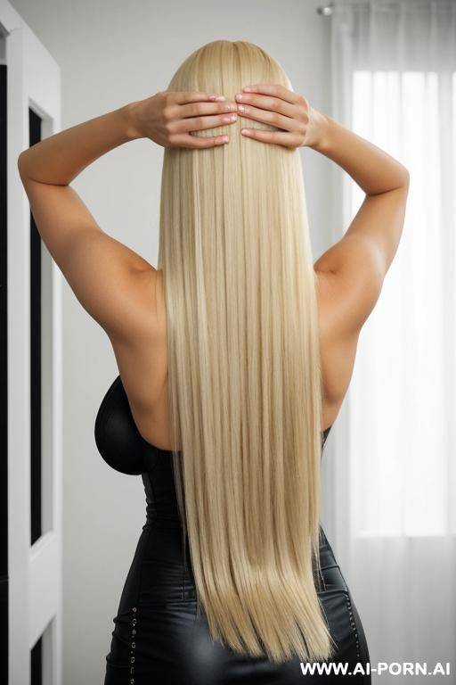 long, blonde, healthy hair from behind - #main