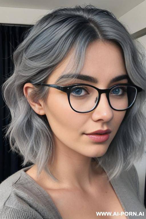 (thick rimmed glasses) ( blue eyes) - #main