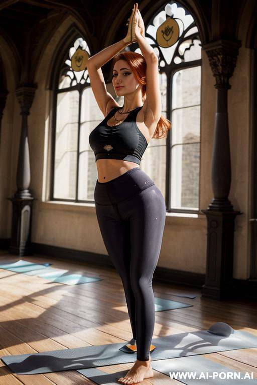 red head with big tits and a pretty face. has a bow in her hair and is holding her tits. she’s nude - #main