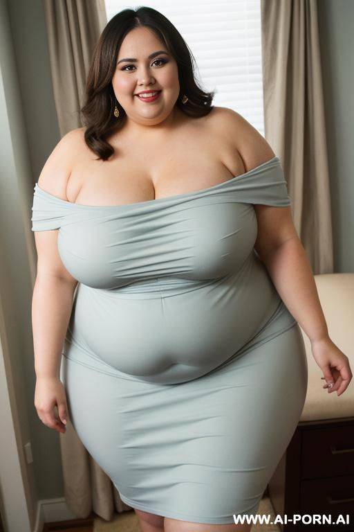 ((obese)) ((pear shaped)) (fat face) (huge thighs) (extra rotund body) (tight dress) - #main