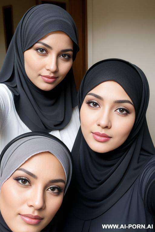 hijab woman and man selfie - #main