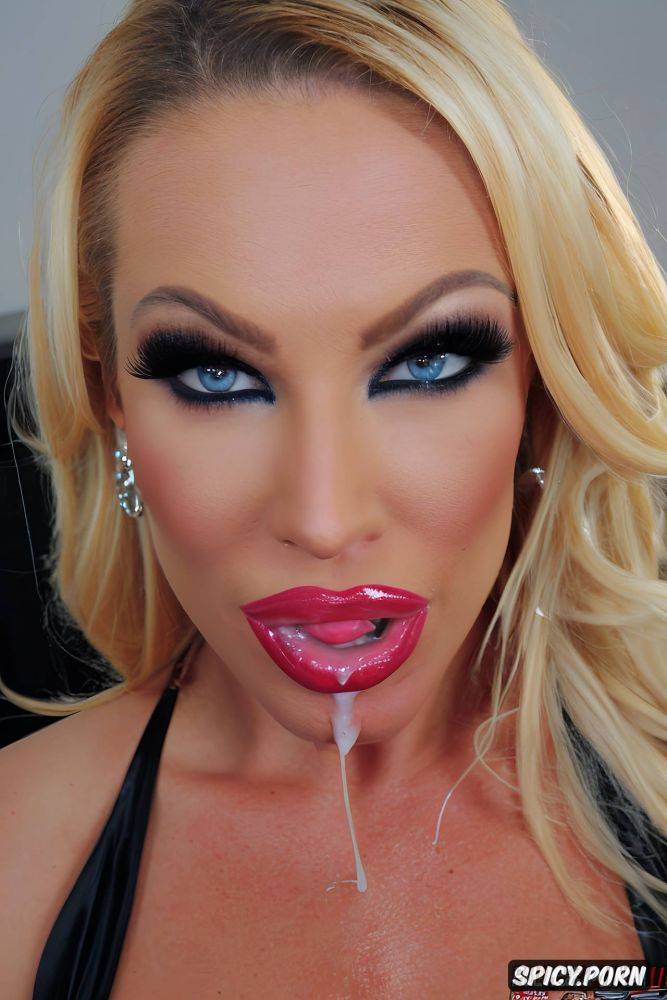 teen denise van outen, huge pumped up balloon lips, slut makeup - #main