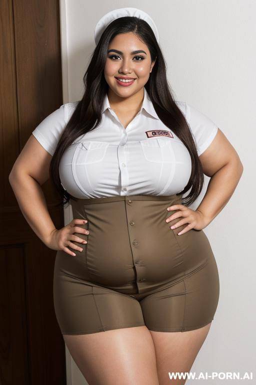 waitress, supermodel, mexican, bbw, very voluptuous, extra plump, big eyes, long hair, wide hips, goofy, very tan, hipster, extra thicc - #main