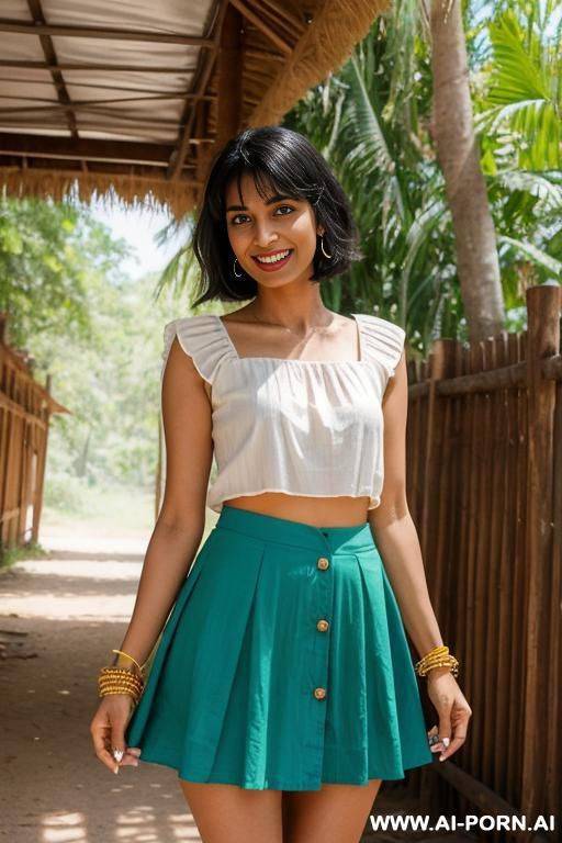 30 years old indian woman, , coy smile - #main