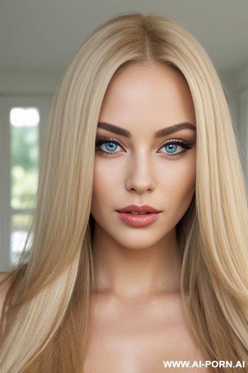 long blonde hair, beautiful deep eyes, plump lips - #main