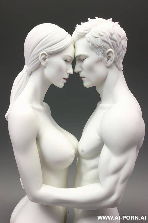 white color sculpture of couple. - #main