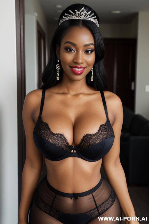 tiara, bling, lace bra, soft cotton leggings, round boobs, extremely pretty, full lips, button nose, eye contact, ahegao, big earrings, styled hair, tight waist, hourglass figure - #main